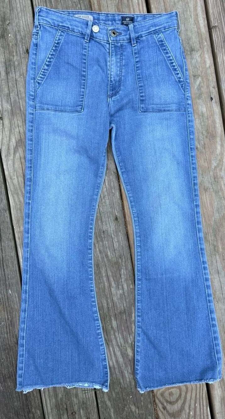 Adriano Goldschmied The Goldie Patch Pocket Bell Bottom Jeans Size 28R